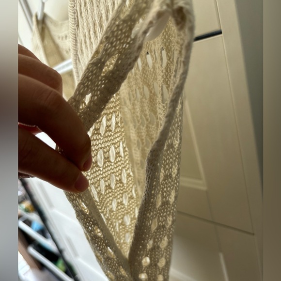 Knitted Swim Suit Cover Up Dress Size M (Fits like S) - Picture 3 of 5